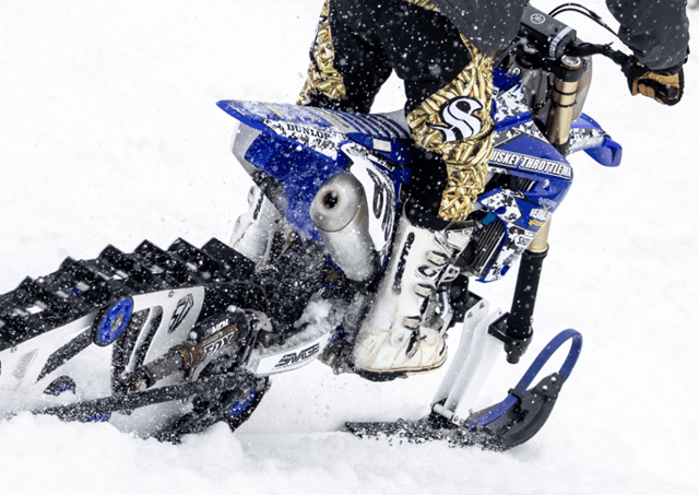 Narrow snowkit designed for shallower snow